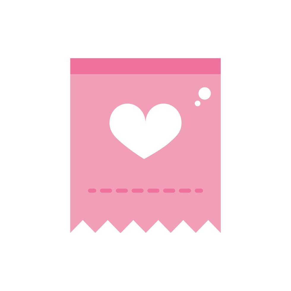 glad alla hjärtans dag kupong hjärta kärlek papper rosa design vektor