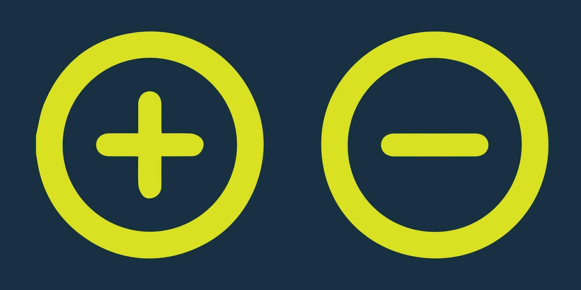 plus och minus- symbol. grundläggande matematisk symbol tecken. kalkylator knapp ikon. minus- ikon företag finansiera begrepp i vektor. isolerat vektor