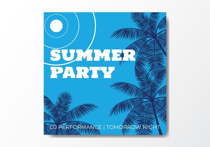 Sommer Beach Party Nacht vektor