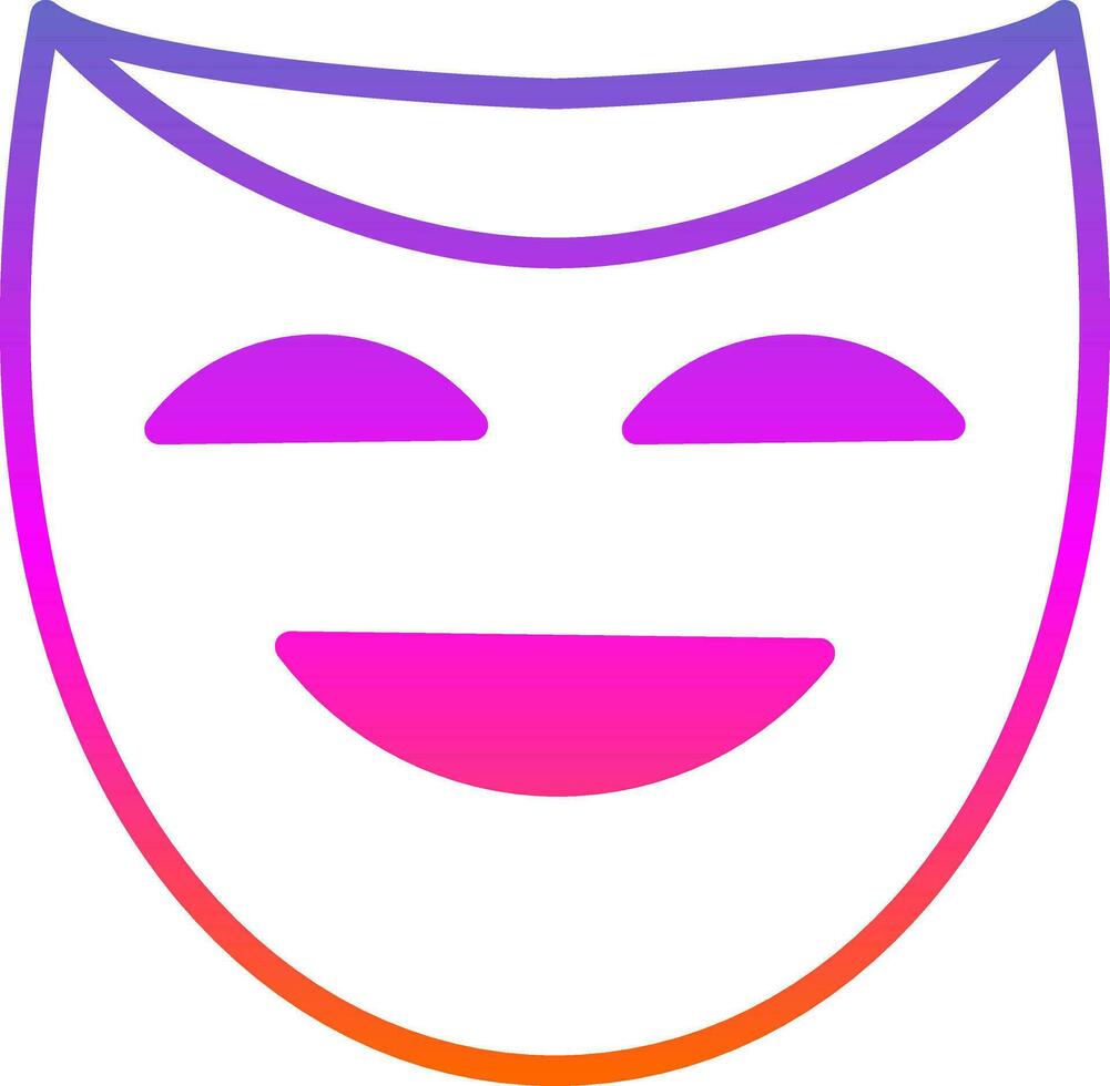 Theatermasken-Vektor-Icon-Design vektor