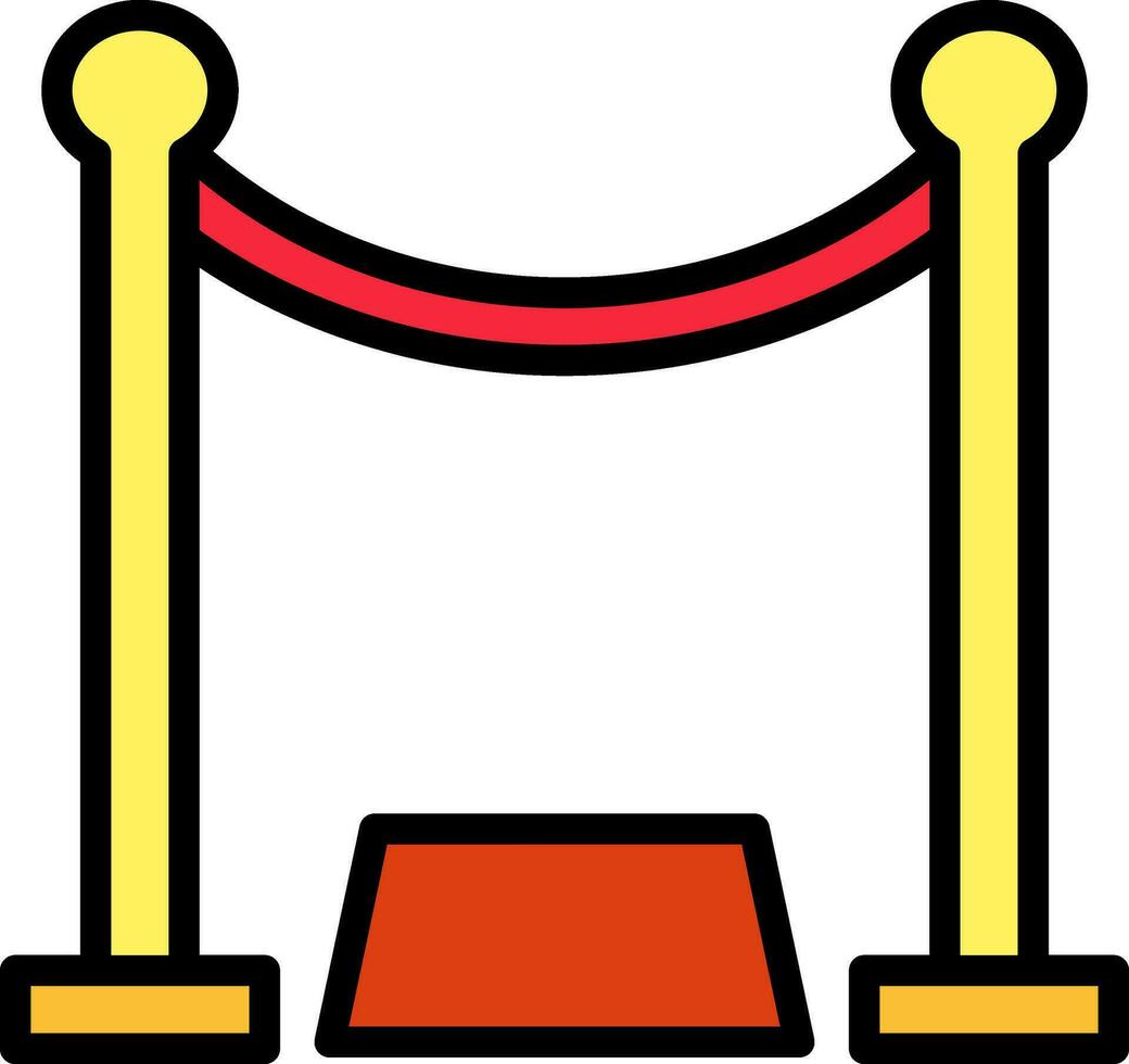 Vektor-Icon-Design für den roten Teppich vektor