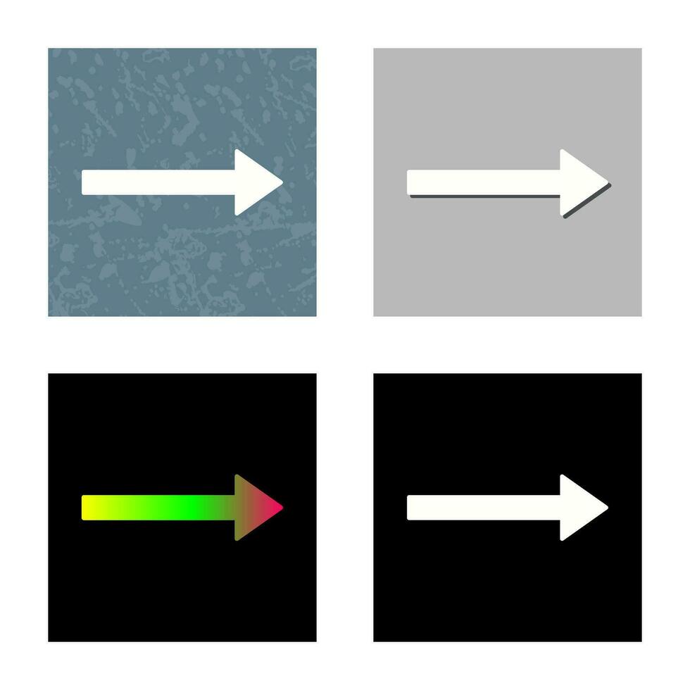 einzigartiges Vektorsymbol mit Pfeil nach rechts vektor