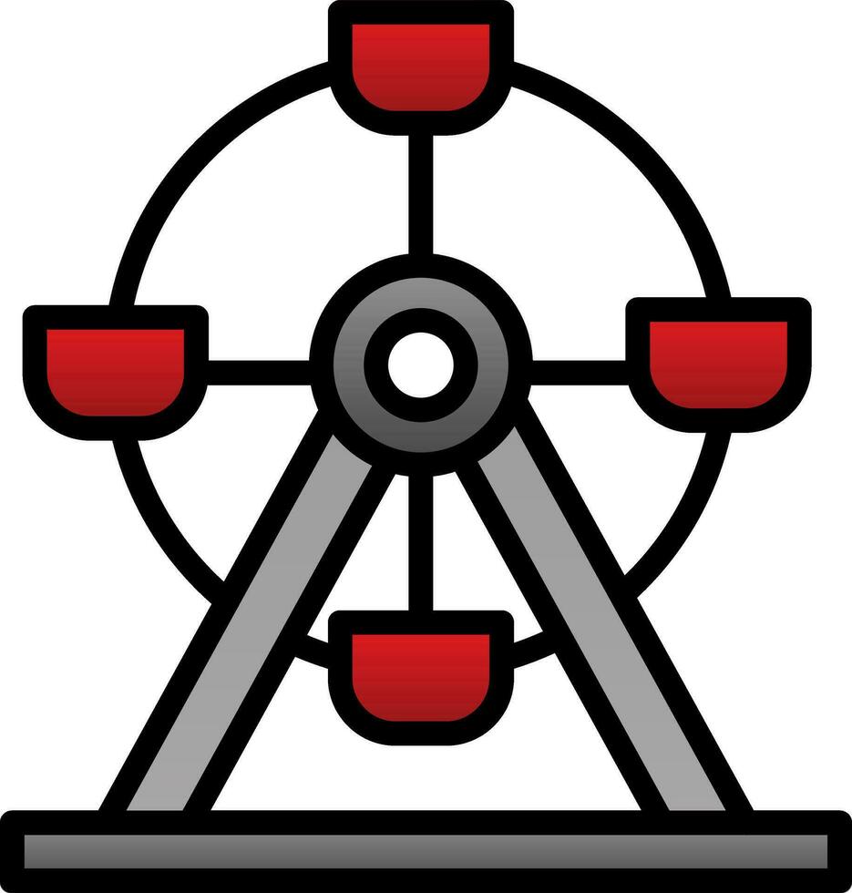 Riesenrad-Vektor-Icon-Design vektor