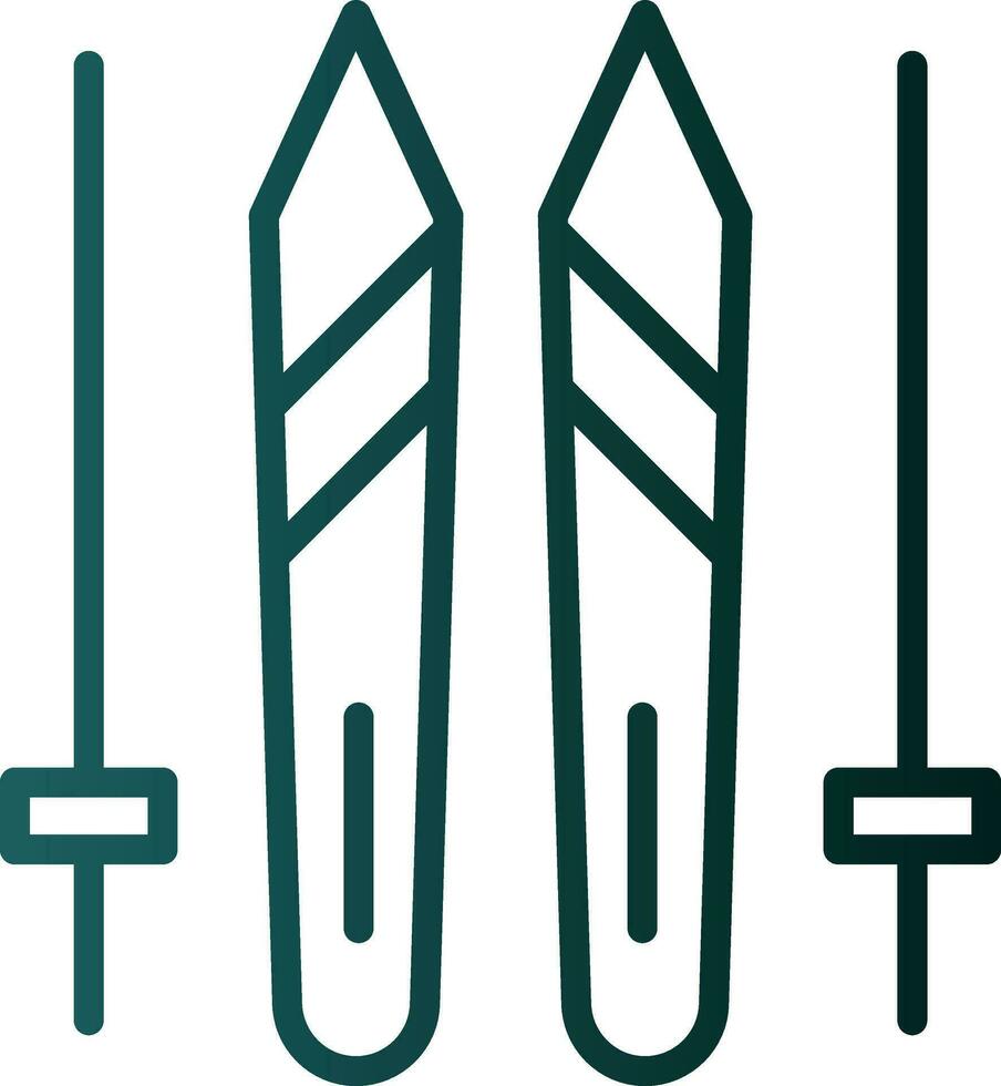 Ski Stöcke Vektor Symbol Design