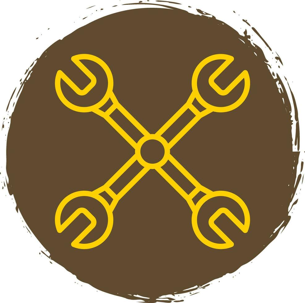 Kreuzschlüssel-Vektor-Icon-Design vektor