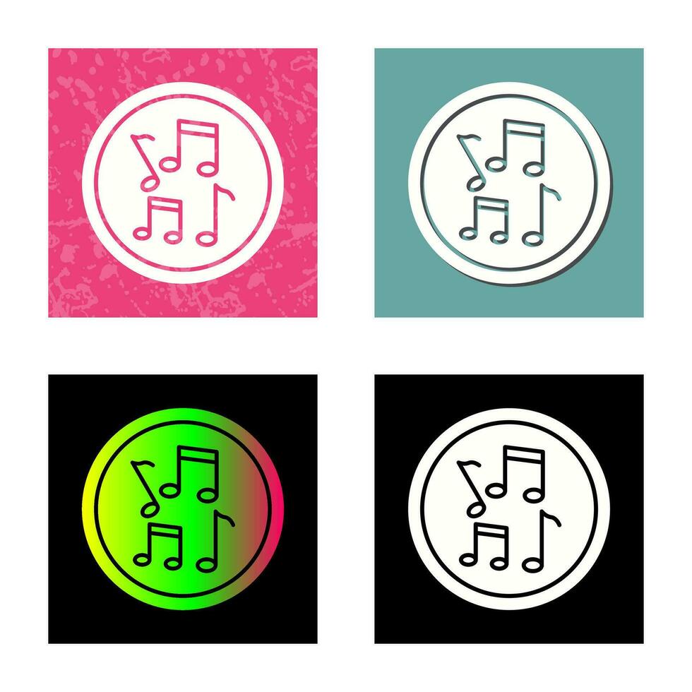 musikalisk anteckningar vektor ikon