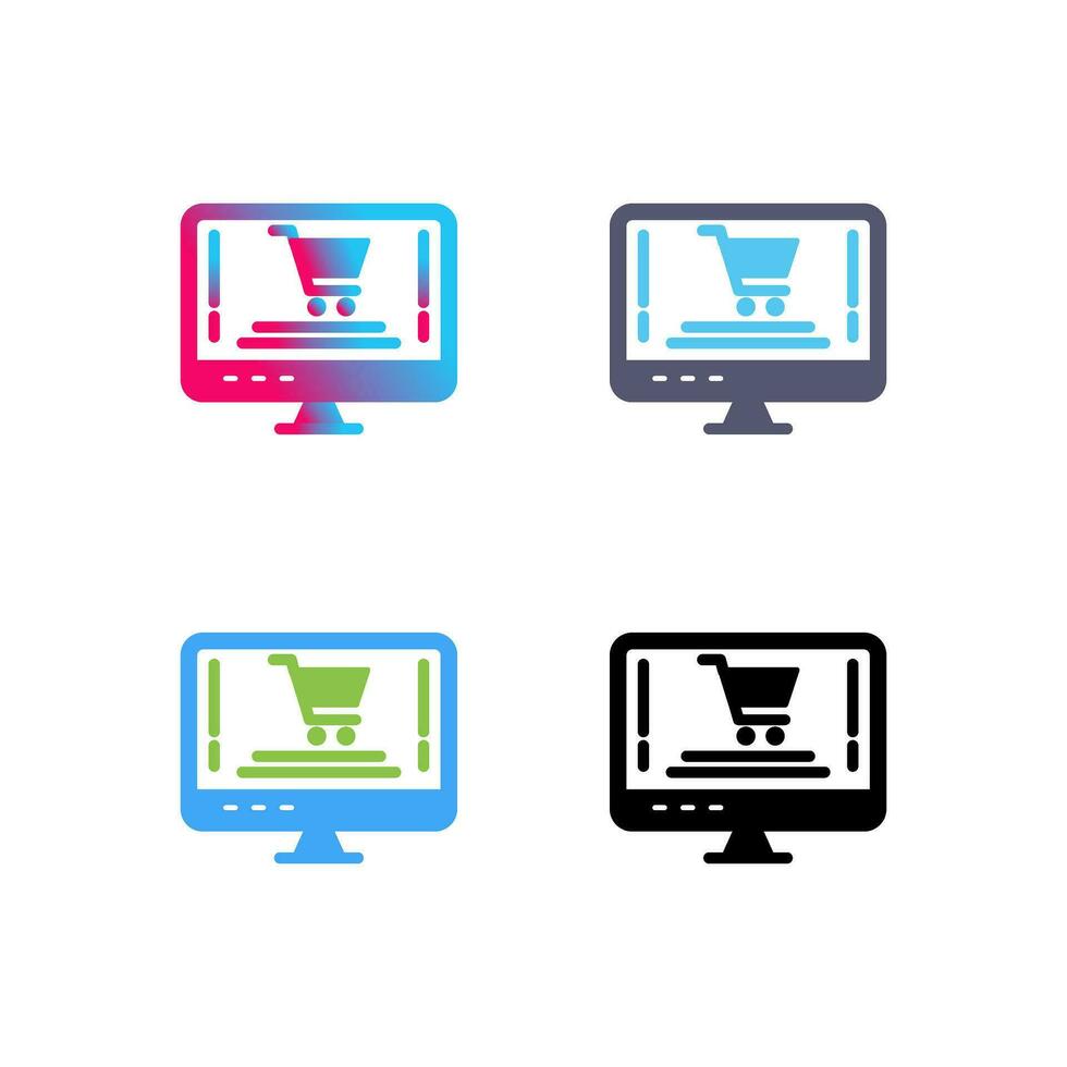 Online-Shopping-Vektor-Symbol vektor