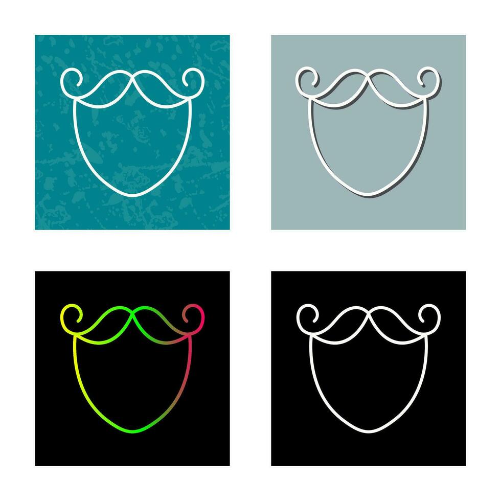 Vektorsymbol für Bart und Schnurrbart vektor