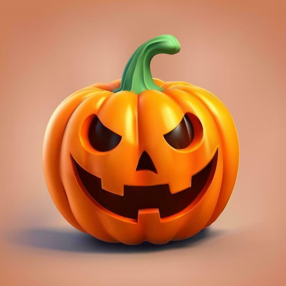 süß 3d komisch Halloween Kürbis Vektor Illustration