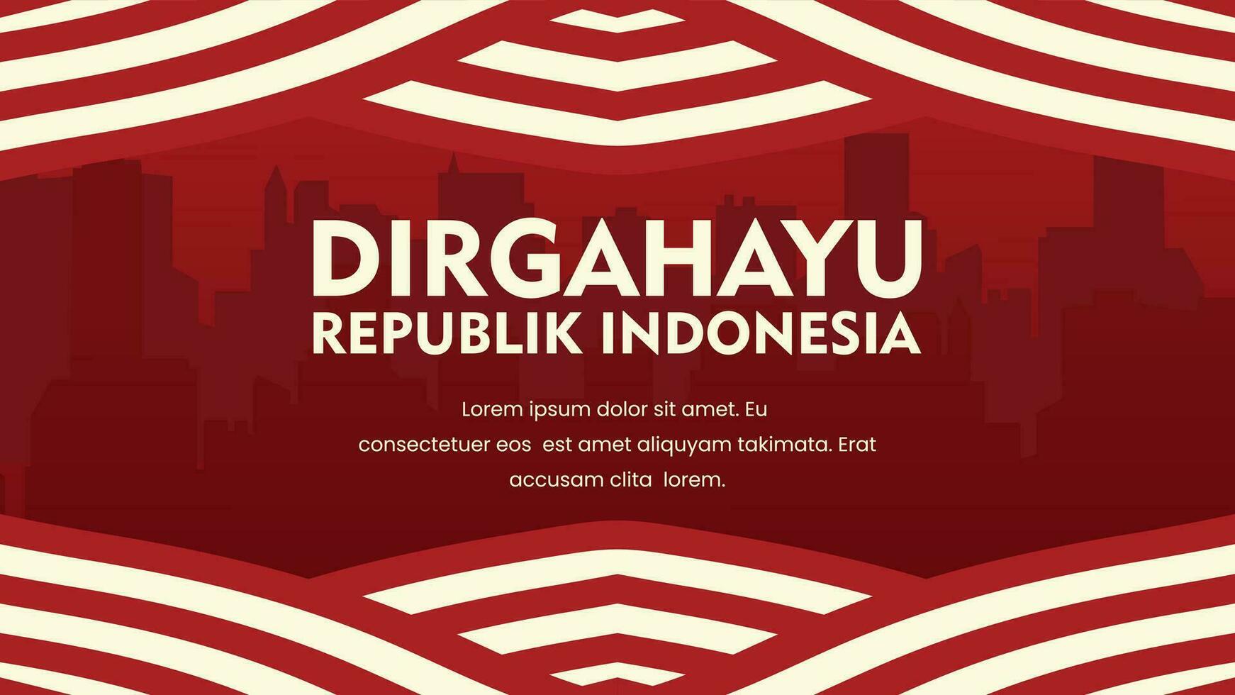 Indonesien Unabhängigkeit Tag Banner Hintergrund Vektor