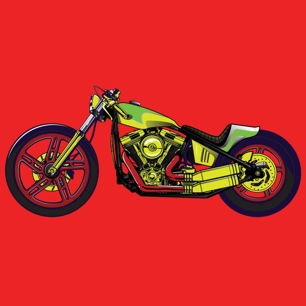 motorcykel klassisk design vektor