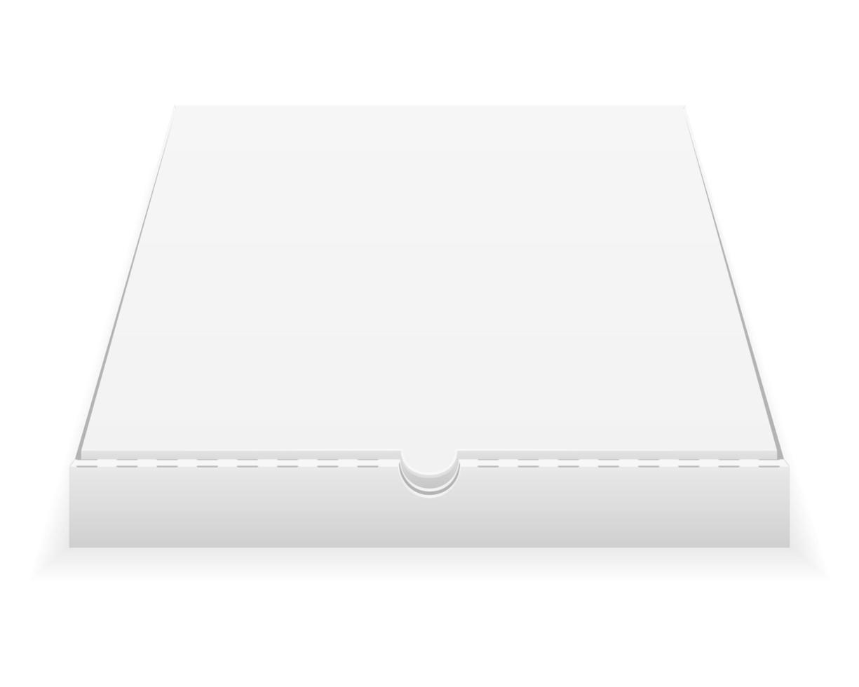 kartong pizzalåda tom mall lager vektorillustration isolerad på vit bakgrund vektor