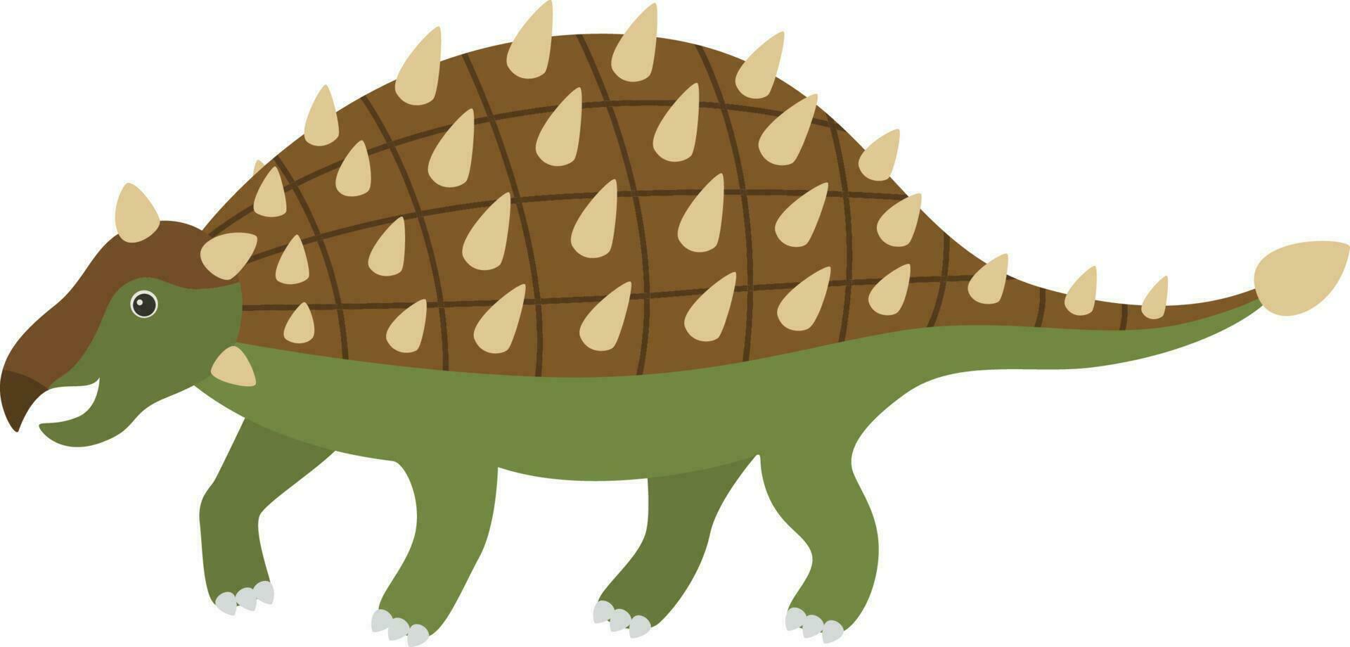 ankylosaurus dino illustration. vektor