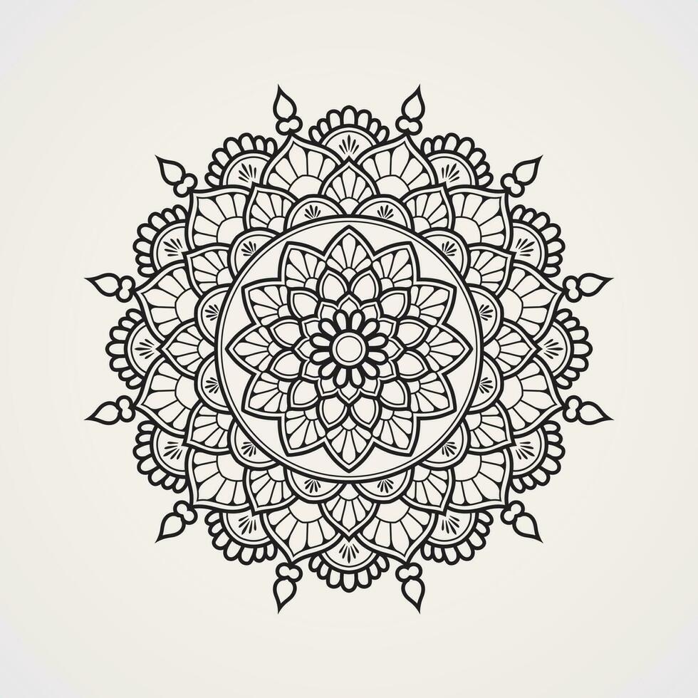 Blume Mandalas mit ein harmonisch Mischung. geeignet zum Henna, Tätowierungen, Fotos, Färbung Bücher. Islam, Hindu, Buddha, Indien, Pakistan, Chinesisch, arabisch vektor