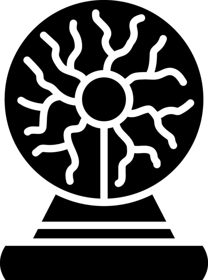 schwarz und Weiß Illustration von Tesla Ball Symbol. vektor