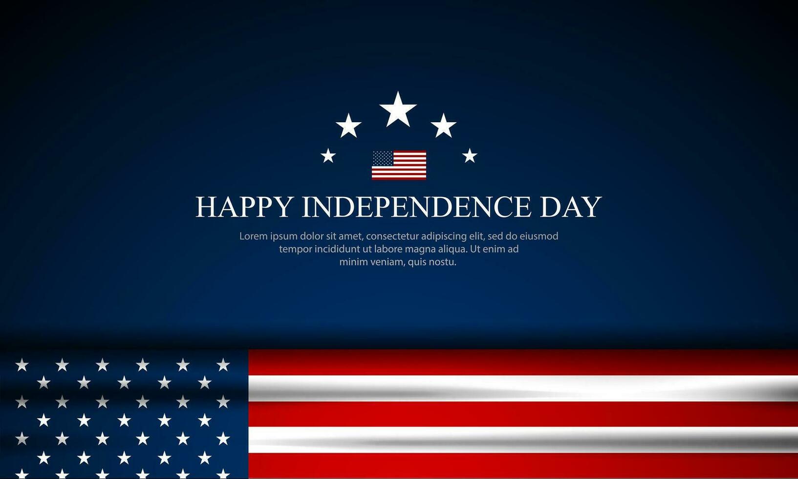 glücklich vierte von Juli Unabhängigkeit Tag USA Hintergrund Design vektor