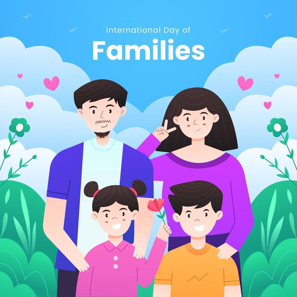 internationaler Tag der Familienillustration vektor