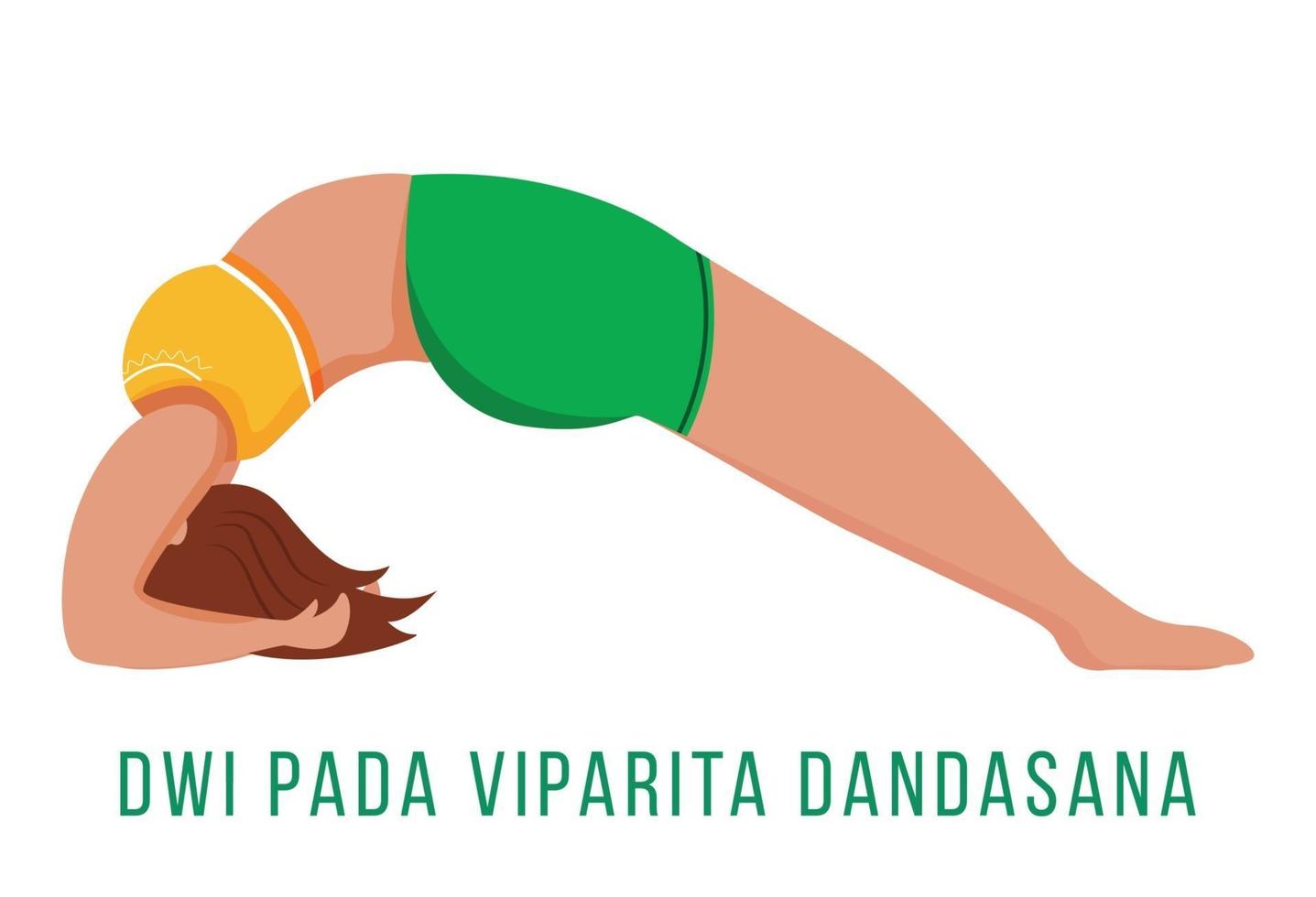 dwi pada viparita dandasana platt vektorillustration vektor