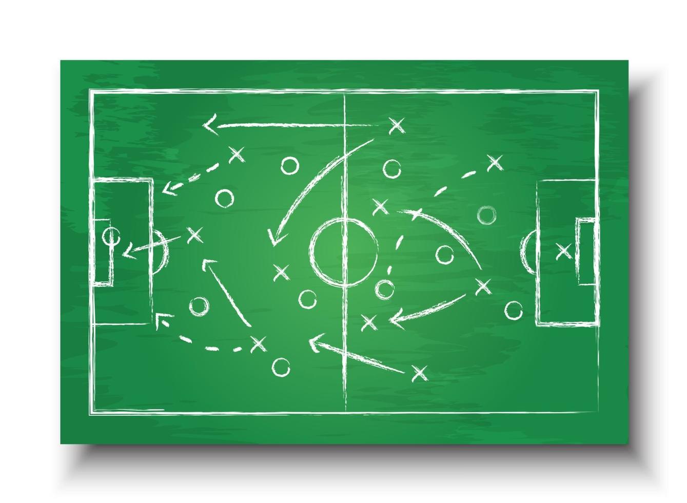 Fußballpokalbildung und Taktiktafel mit Fußballspielstrategievektor für das Konzept des internationalen Weltmeisterschaftsturniers 2018 2018 vektor
