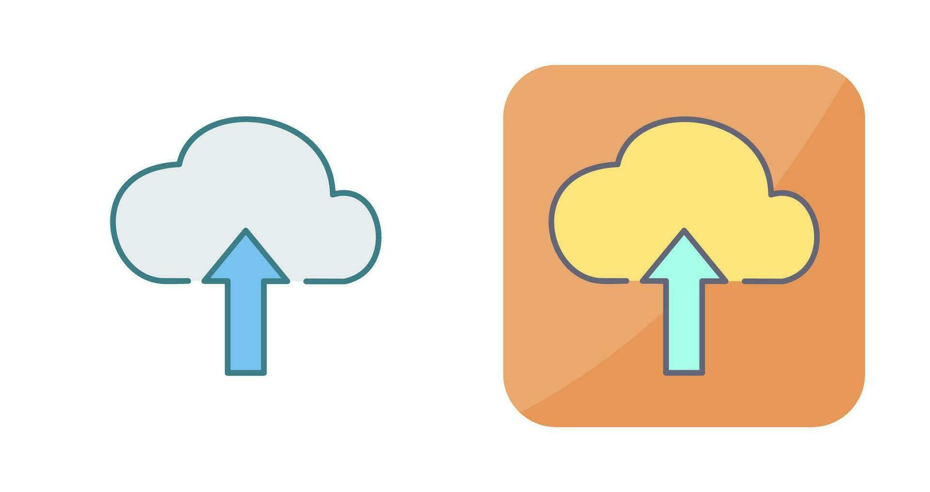 Hochladen zum Cloud-Vektorsymbol vektor