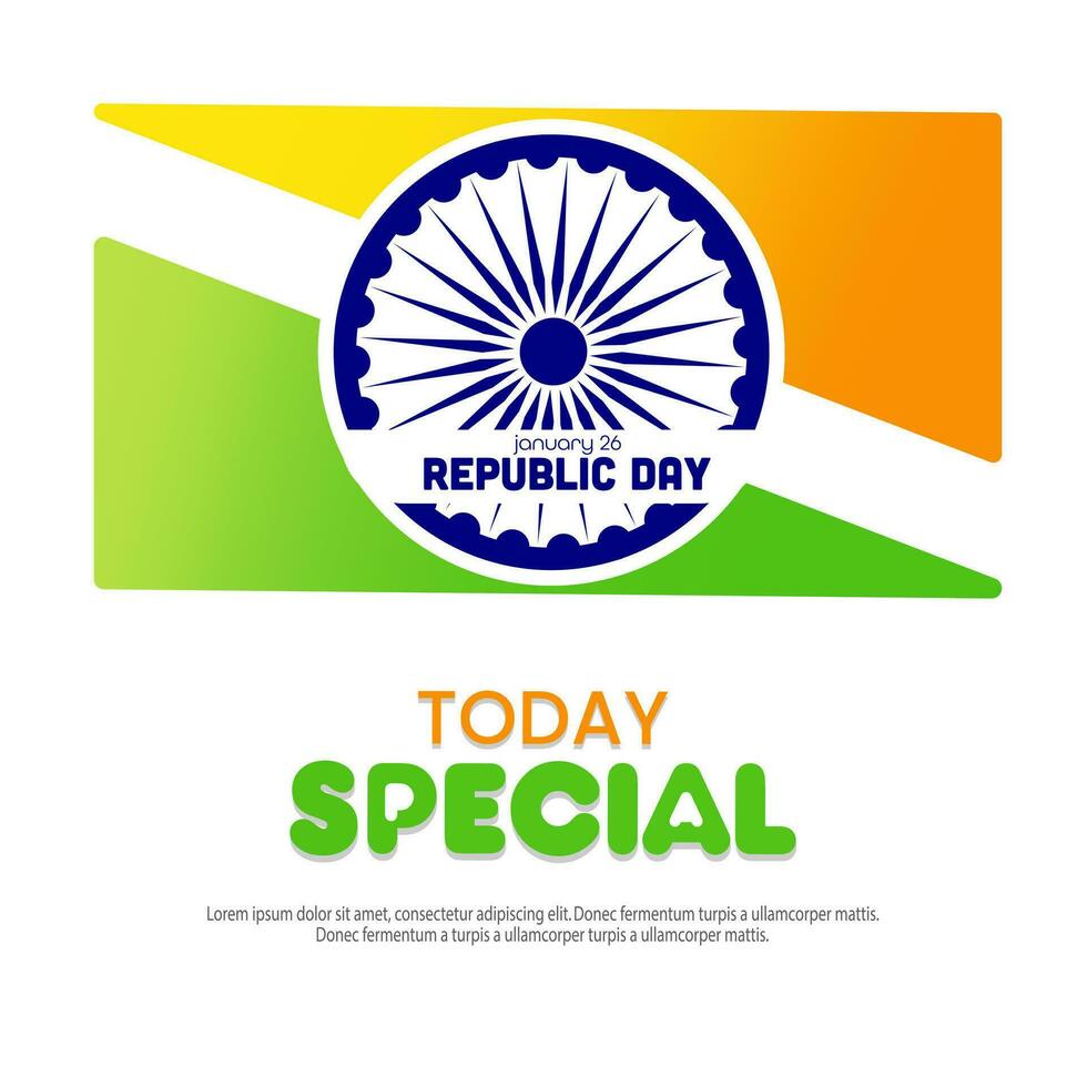 26 .. Januar, Republik Tag von Indien Besondere Angebot Hintergründe. vektor