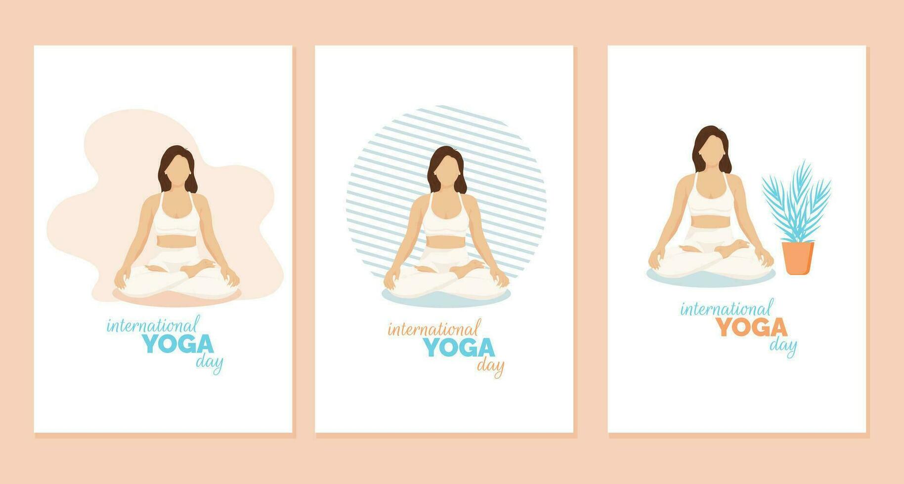 International Tag von Yoga. 21 .. von Juni. Meditation trainieren Lotus Position. Poster, Flyer oder Banner zum Ihre Zwecke. vektor