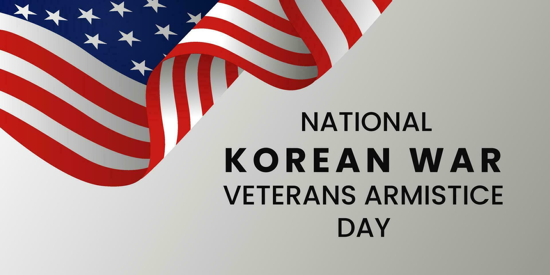 nationell koreanska krig veteraner vapenstillestånd dag på juli 27 med oss flagga. bakgrund vektor illustration.