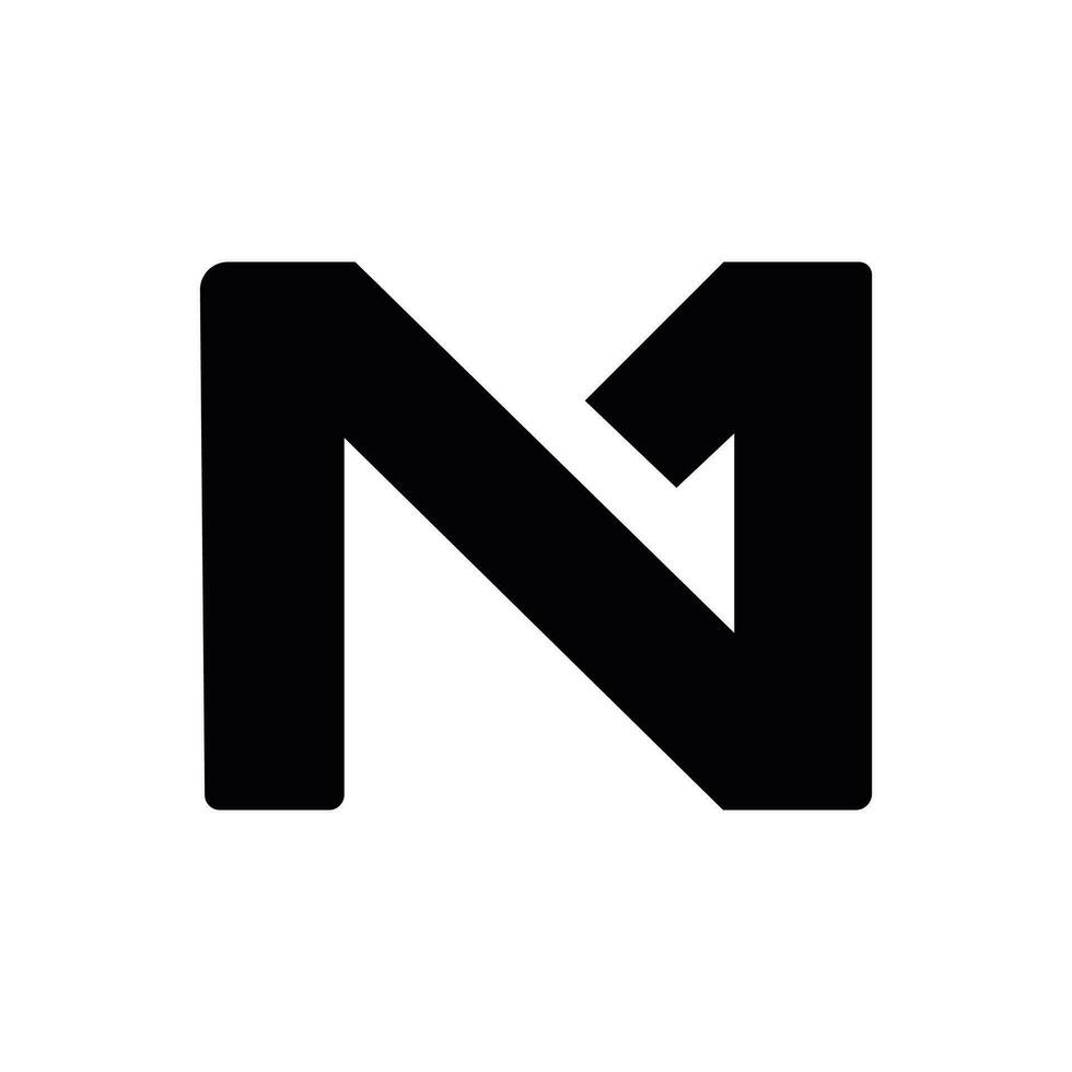 bokstaven n logotyp vektor