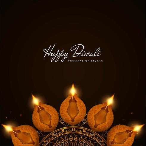 Abstrakter eleganter glücklicher Diwali religiöser Hintergrund vektor