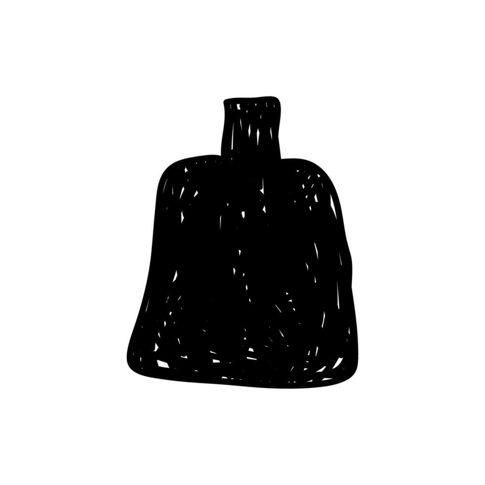 Hand gezeichnet Boho Vase. vecor Jahrgang Gekritzel Element isoliert auf Weiß Hintergrund, skizzieren schwarz Zeichnung im retro minimalistisch Boho Stil. vektor