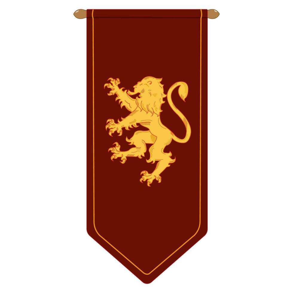 Löwe Vektor Emblem. Jahrgang Design heraldisch Symbole und Elemente
