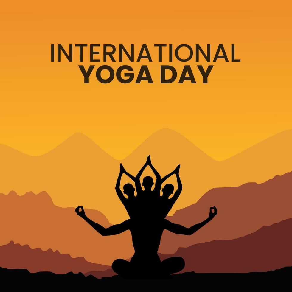 vektor design internationell yoga dag. platt design. platt illustration.