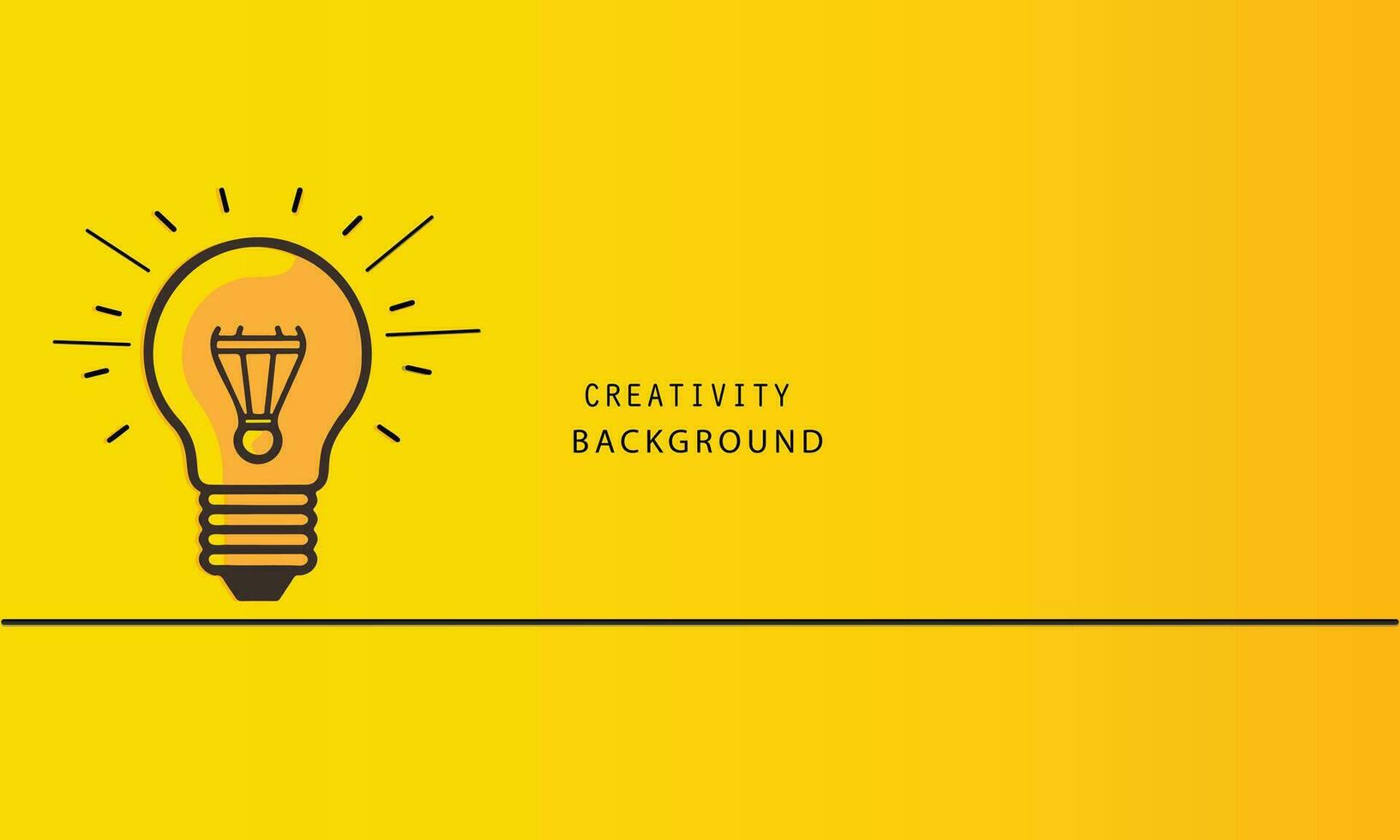 Idee kreativ Hintergrund, Licht Birne Orange Hintergrund, Verwaltung und Kaizen Konzept vektor