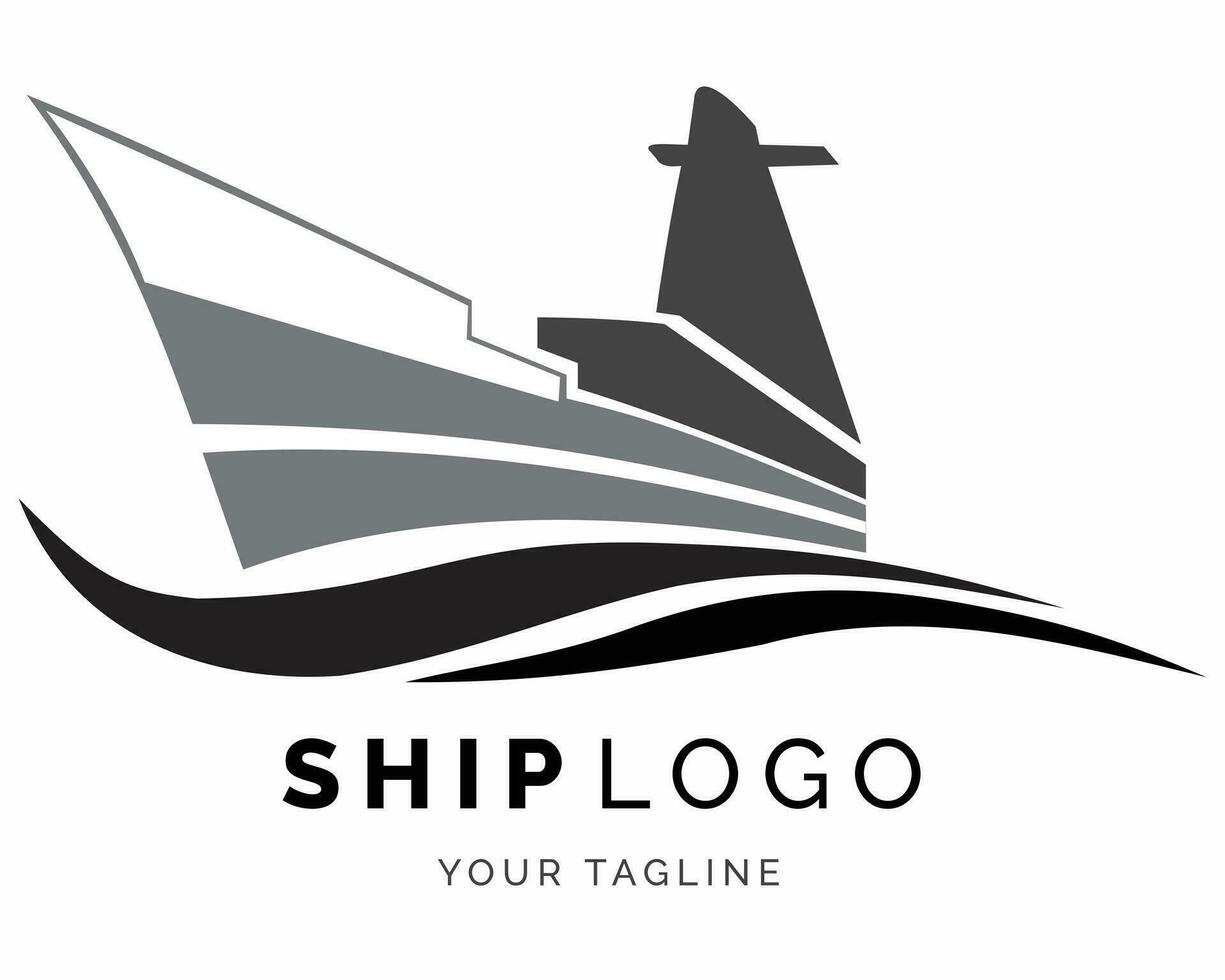 fartyg logotyp vektor design