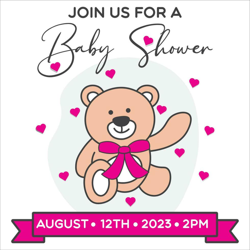 Baby Dusche Einladung Symbol Vektor Illustration Symbol