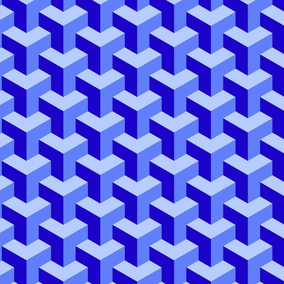 Blau geometrisch Muster ,abstrakt nahtlos Hintergrund. vektor