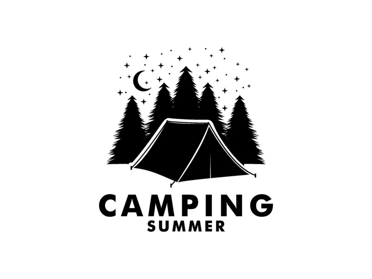 Lager Logo Design, Zelt Camping Logo Vektor Vorlage