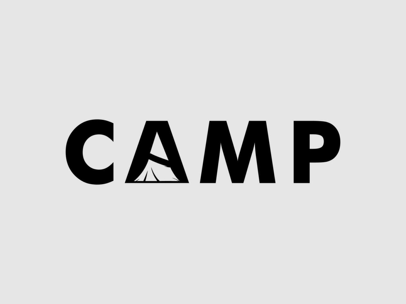 Lager Logo Design, modern und einfach Camping Linie Logo Vektor Vorlage