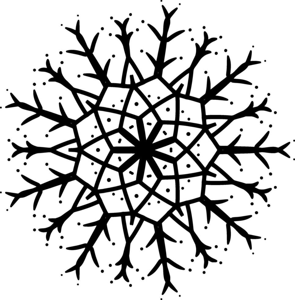 einfarbig ethnisch Mandala Design. Anti-Stress Färbung Seite zum Erwachsene. Hand gezeichnet schwarz und Weiß Vektor Illustration