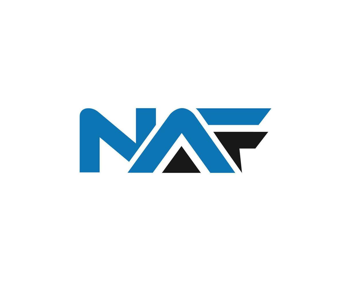 modisch Naf Brief Logo Symbol Design Monogramm Vektor Grafik.