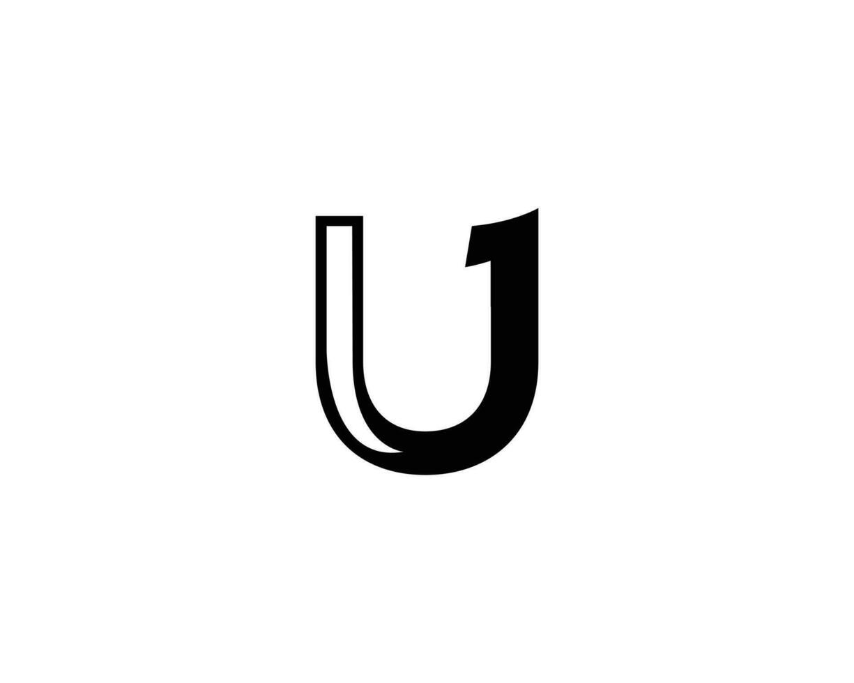 u1 Brief einzigartig Logo Symbol Design Vektor Grafik Vorlage.