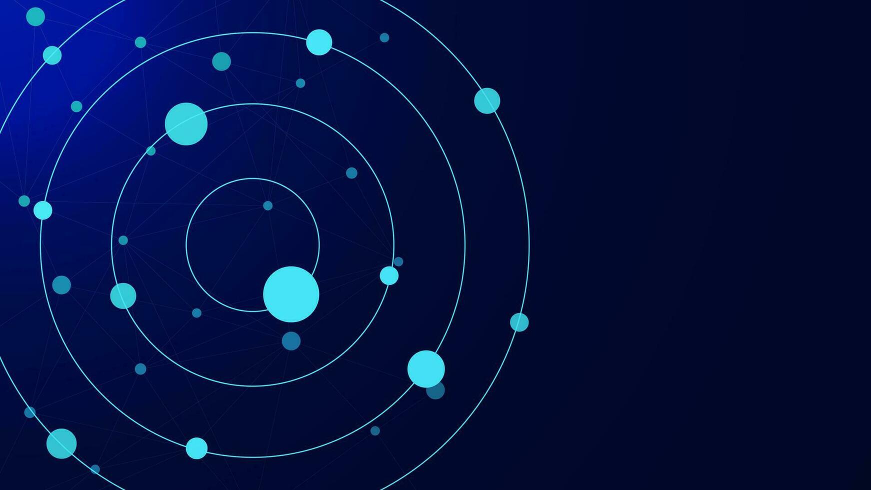 abstrakt linje cirkel med poäng bakgrund. global nätverk förbindelse eller kommunikation teknologi begrepp design. vektor illustration.