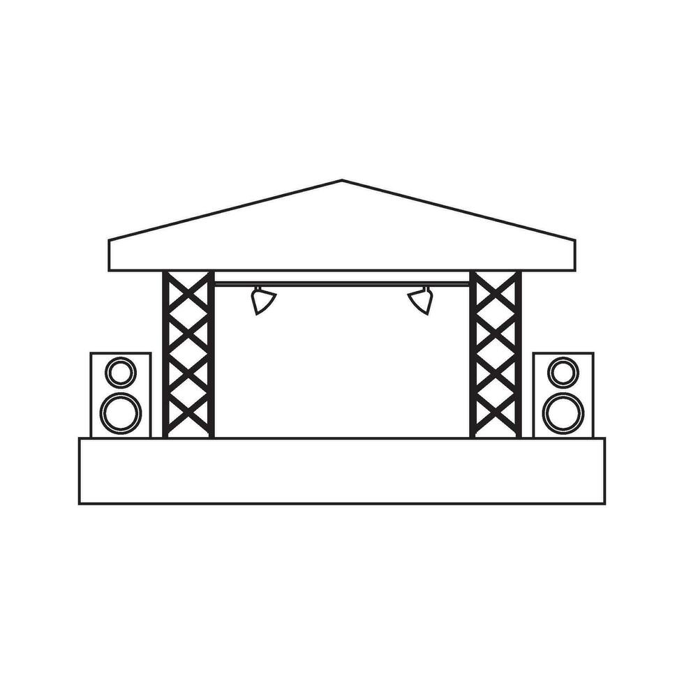 Musik- Festival Bühne Symbol vektor