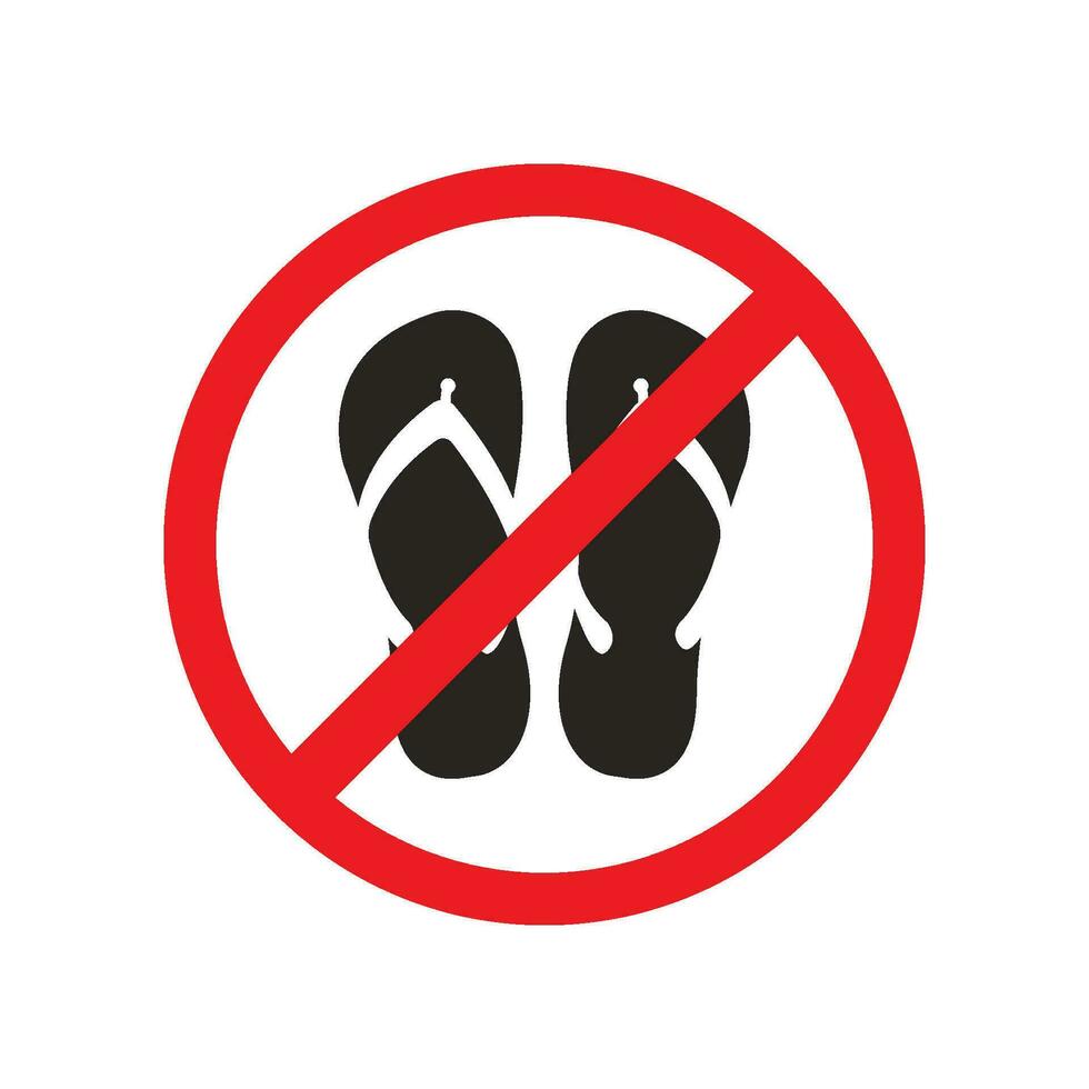 Nein Flip Flops Symbol vektor