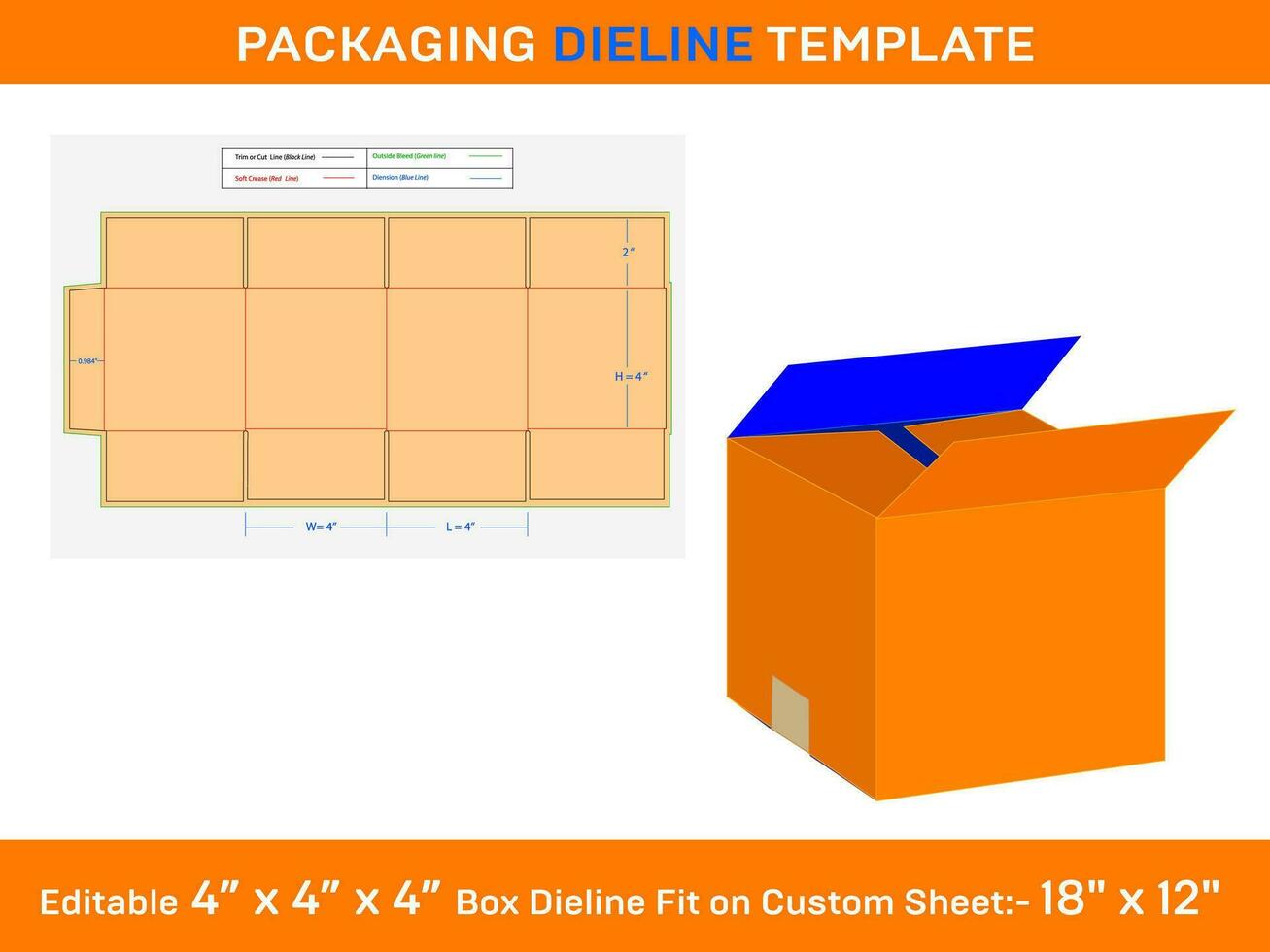 Pappe Karton Kasten, Dieline Vorlage, SVG, ai, Folge, pdf, dxf, jpg, png vektor