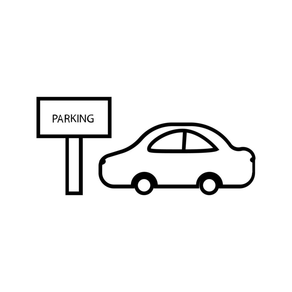 Parkplatz editierbar und der Größe veränderbar Vektor Symbol