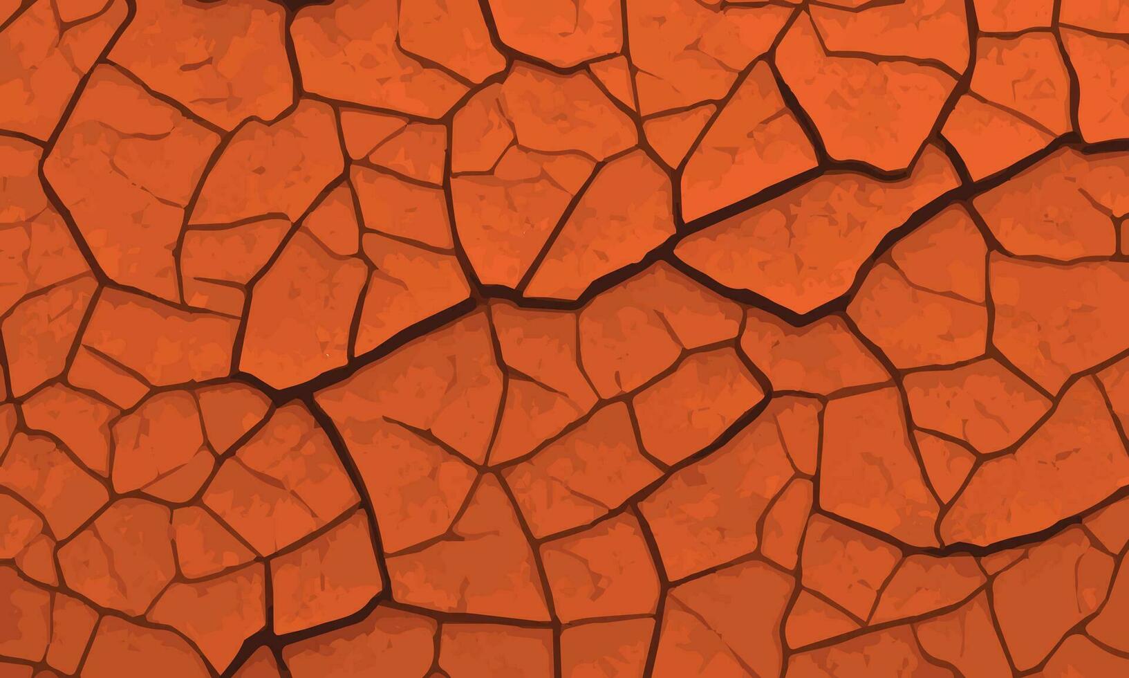 torr och bruten orange jord vektor bakgrund , grungy torr krackning uttorkad jord