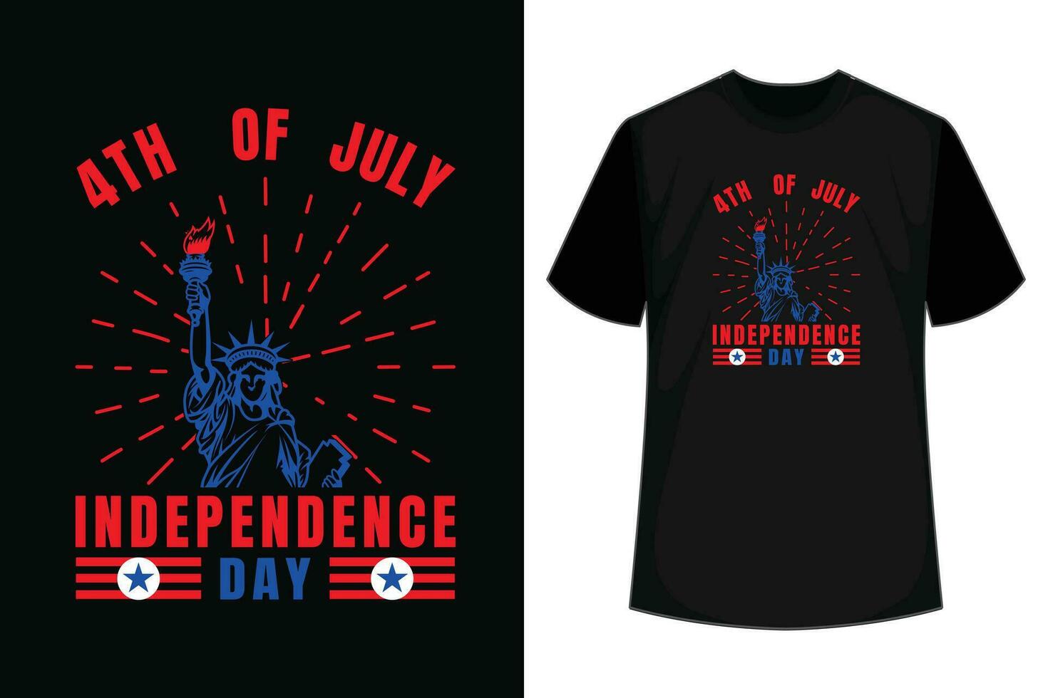 glad 4 juli USA självständighetsdagen t-shirt design vektor