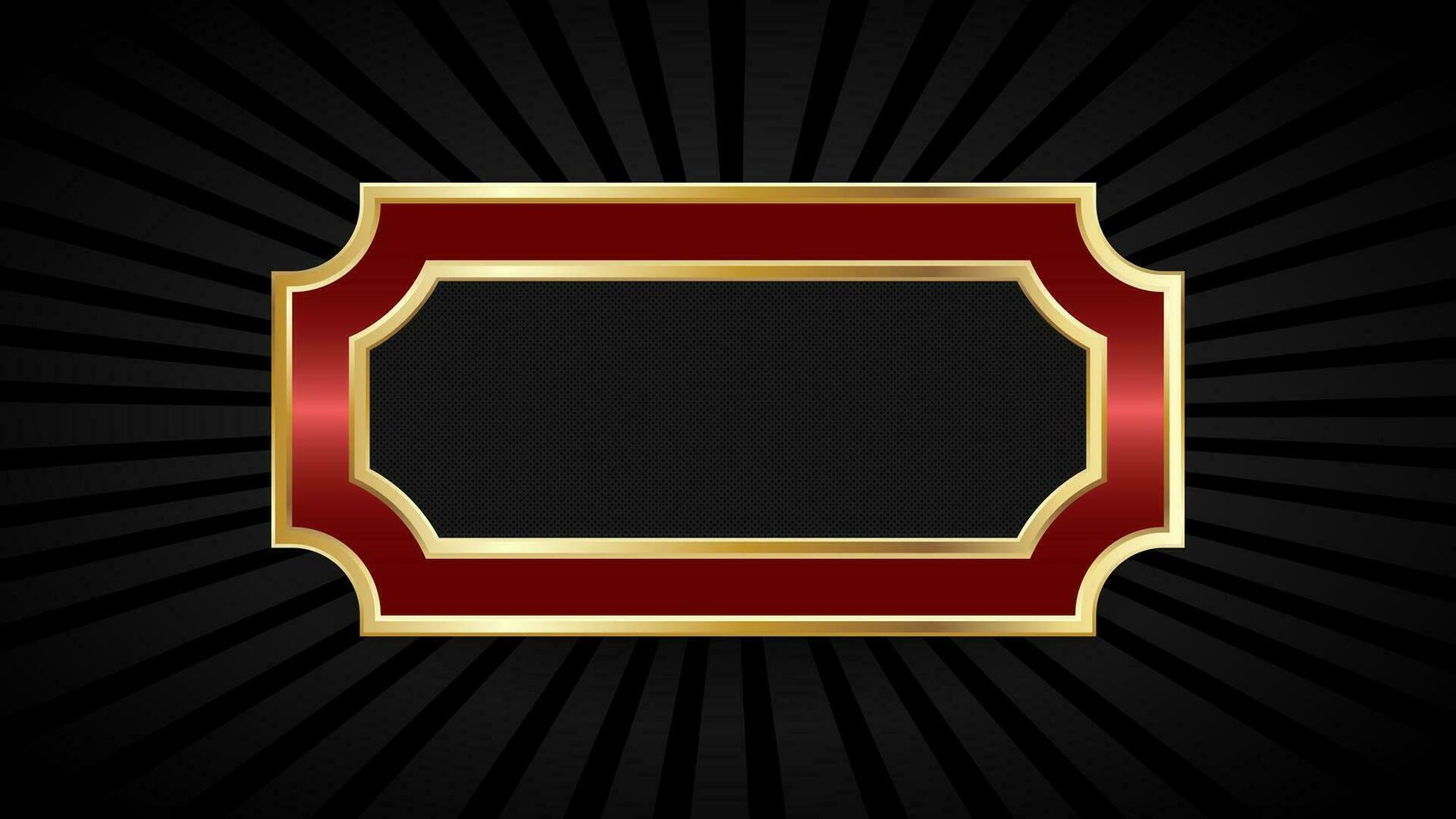 leeren abstrakt Banner mit golden Element vektor