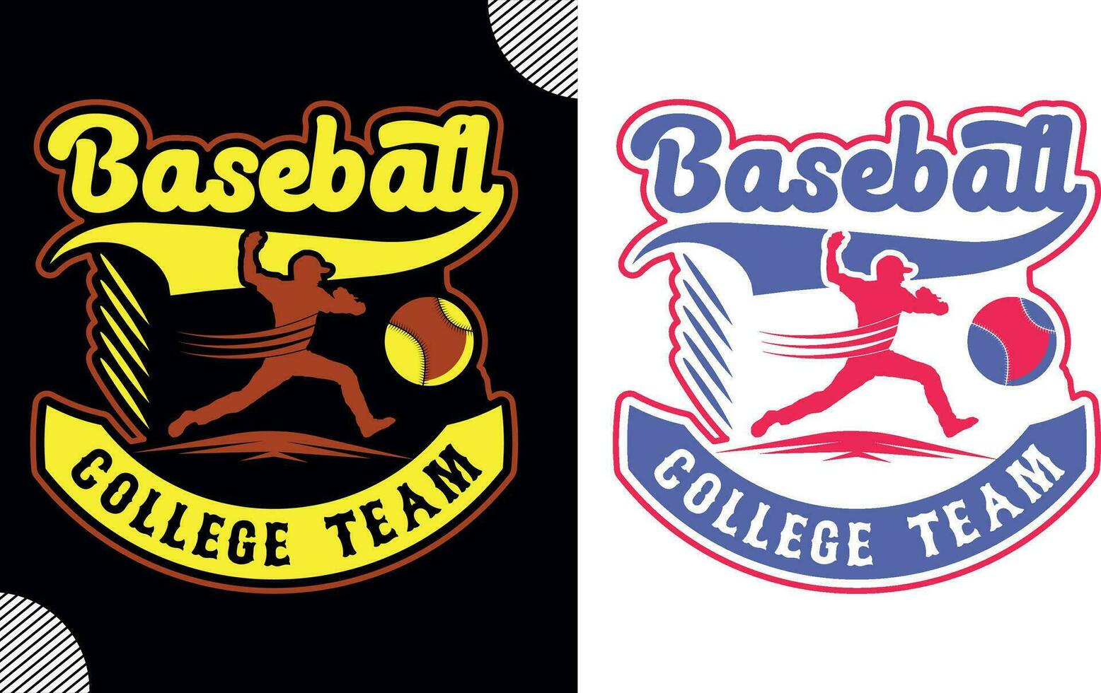 Baseball Hochschule Mannschaft t Hemd Design vektor